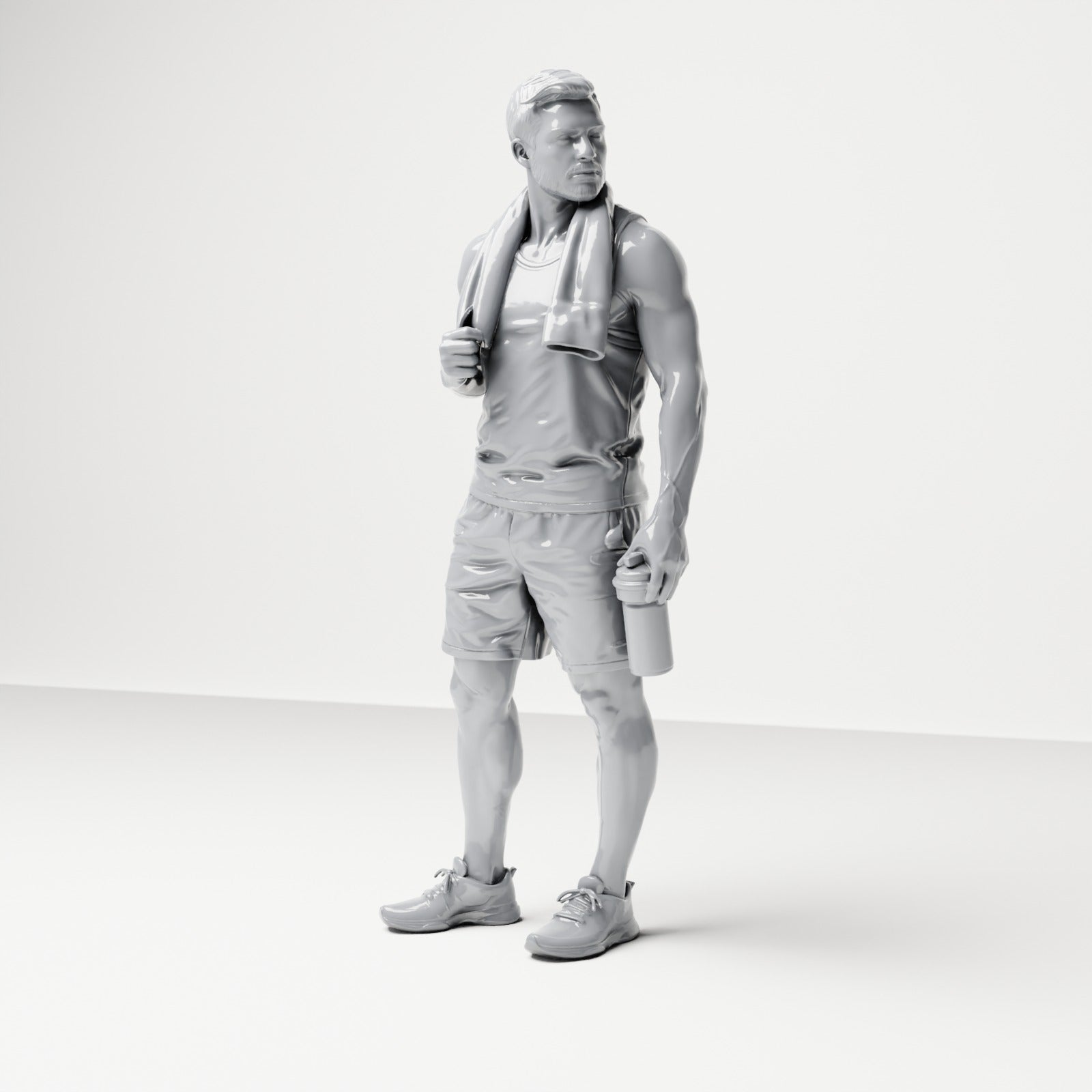 Produktová fotografie dioramatického modelu 3: Sada figurek do dioramatu: sportovní, volnočasové a atletické figurky - 8 figurek