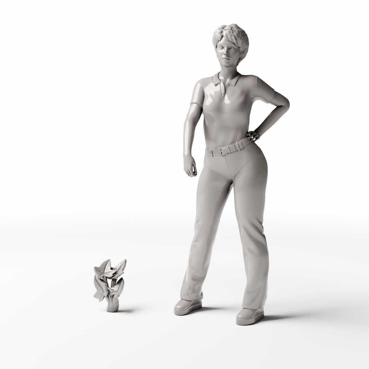 Set 04: Efeu-Miniaturpflanze Ref. 527D mit menschlicher Vergleichsfigur