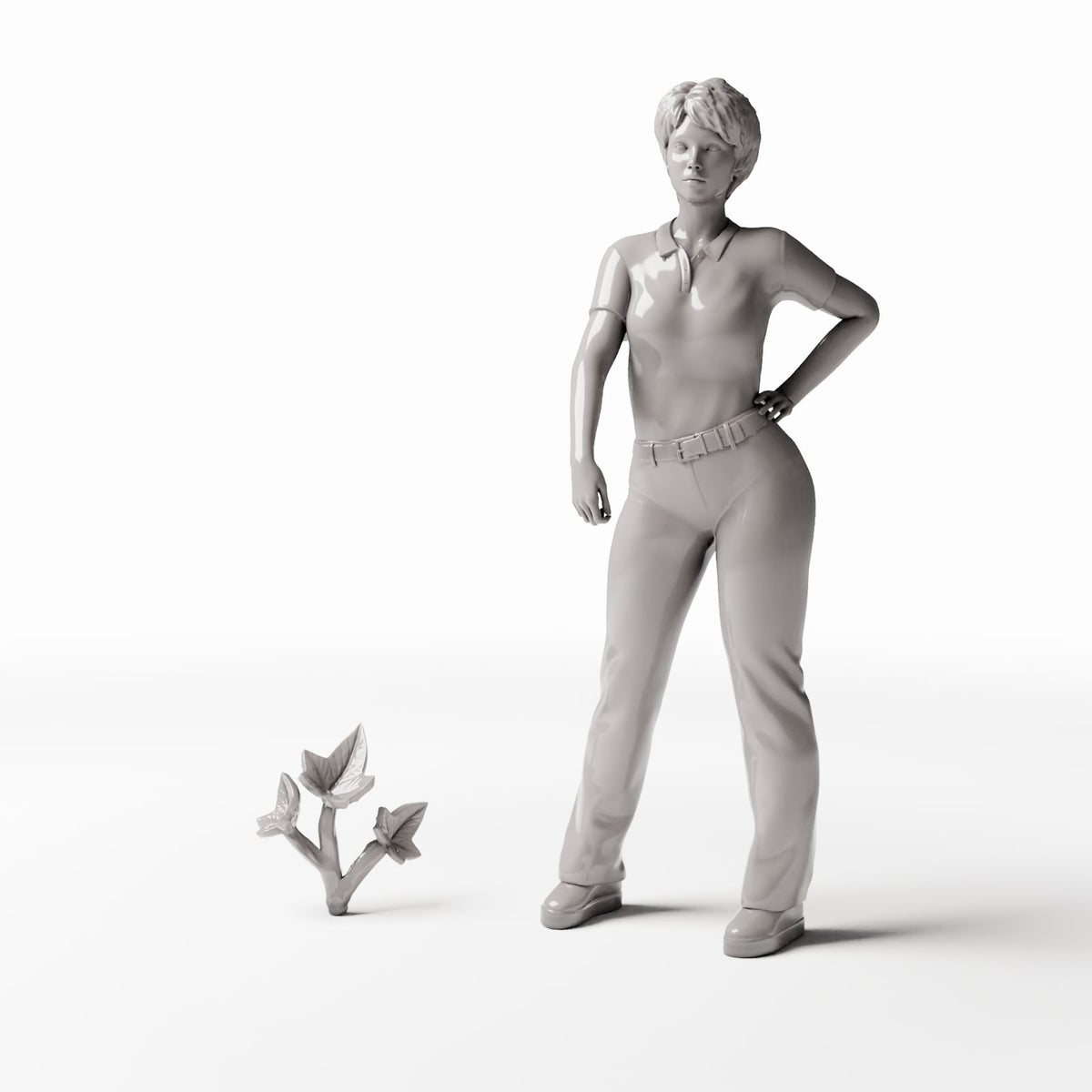 Set 04: Efeu-Miniaturpflanze Ref. 530D mit menschlicher Vergleichsfigur