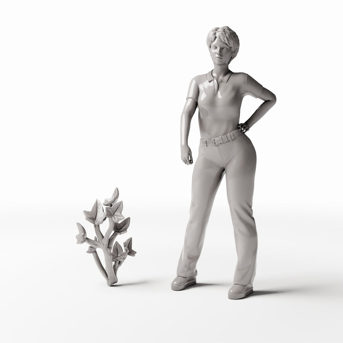 Set 04: Efeu-Miniaturpflanze Ref. 532D mit menschlicher Vergleichsfigur