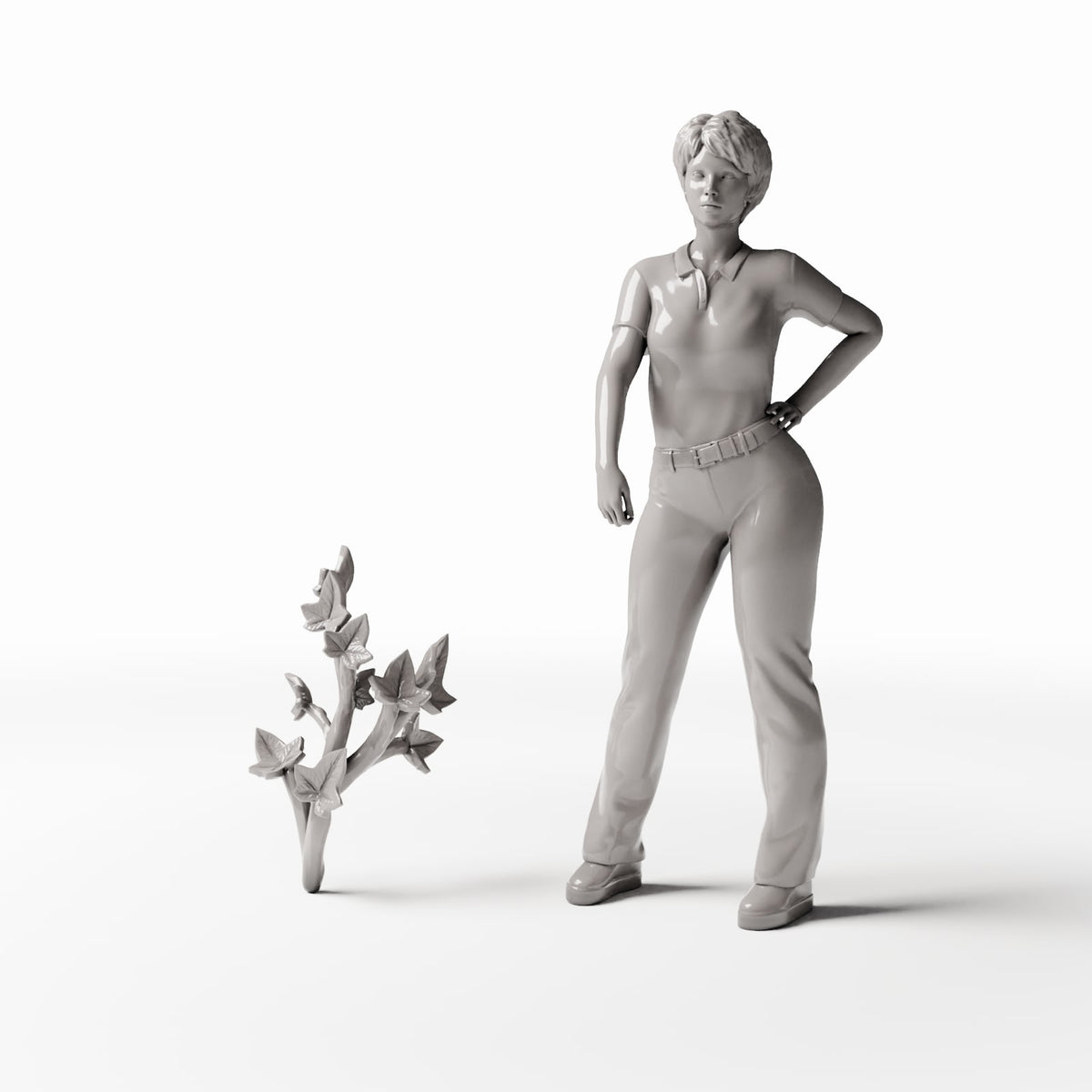 Set 04: Efeu-Miniaturpflanze Ref. 533D mit menschlicher Vergleichsfigur