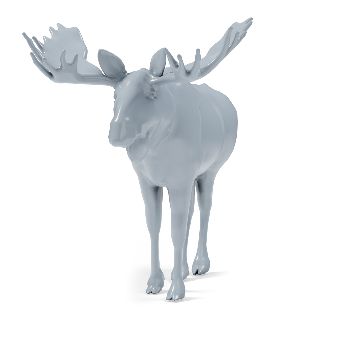 Diorama Modellbau Produktfoto 3: Diorama Miniatur Wildtiere: Elchbulle und Elchkuh (h0_48)