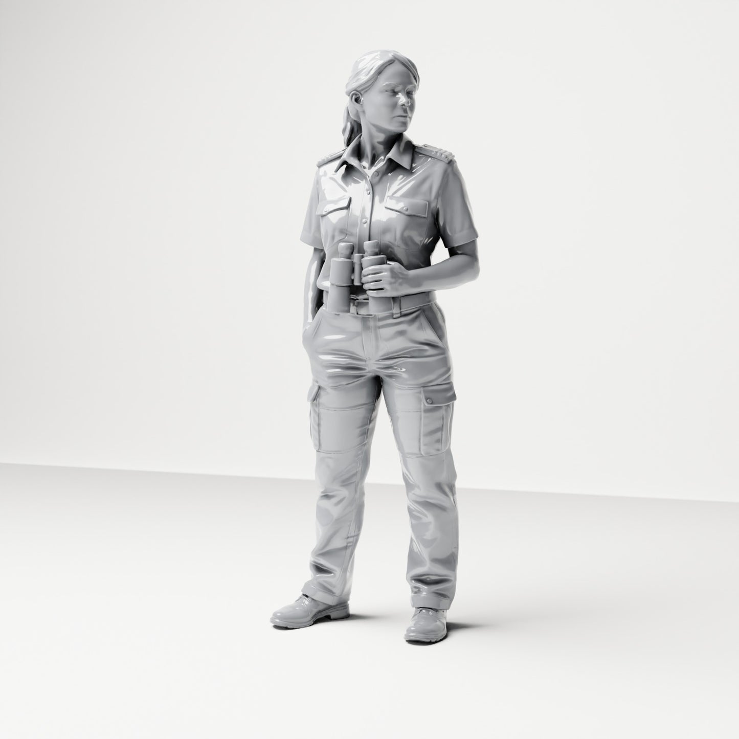 Foto de produto de modelismo de diorama 0: Figura em pé: tripulante de navio em uniforme com binóculos (B050)
