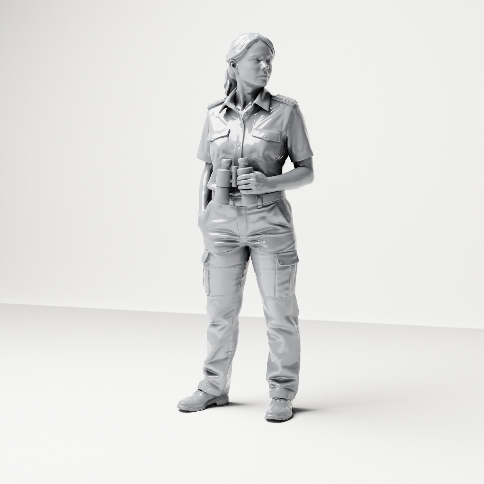 Foto de produto de modelismo de diorama 0: Figura em pé: tripulante de navio em uniforme com binóculos (B050)