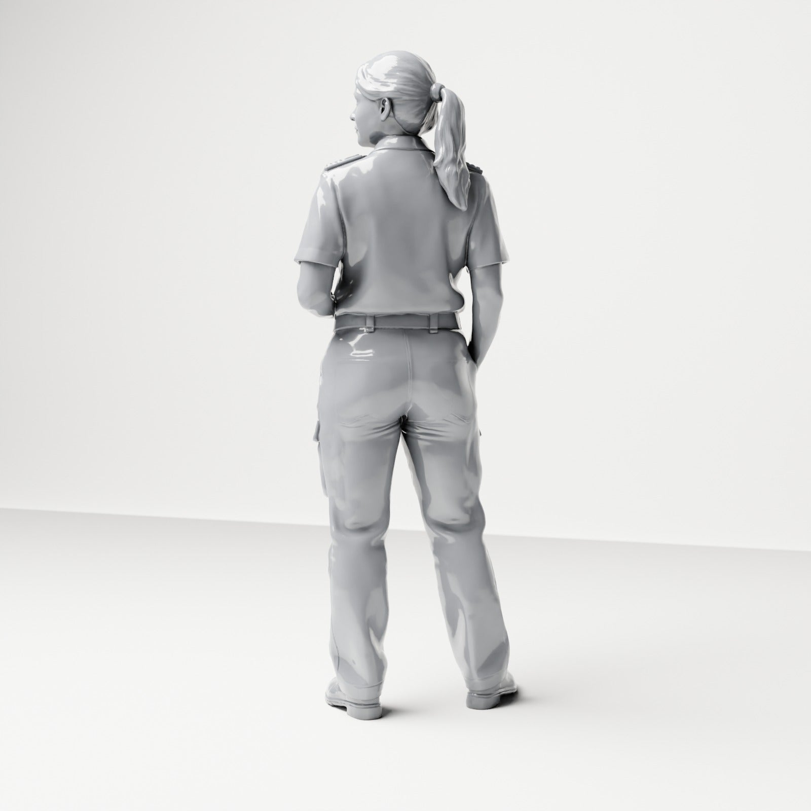 Foto de produto de modelismo para diorama 2: Figura em pé: tripulante de navio em uniforme com binóculos (B050)