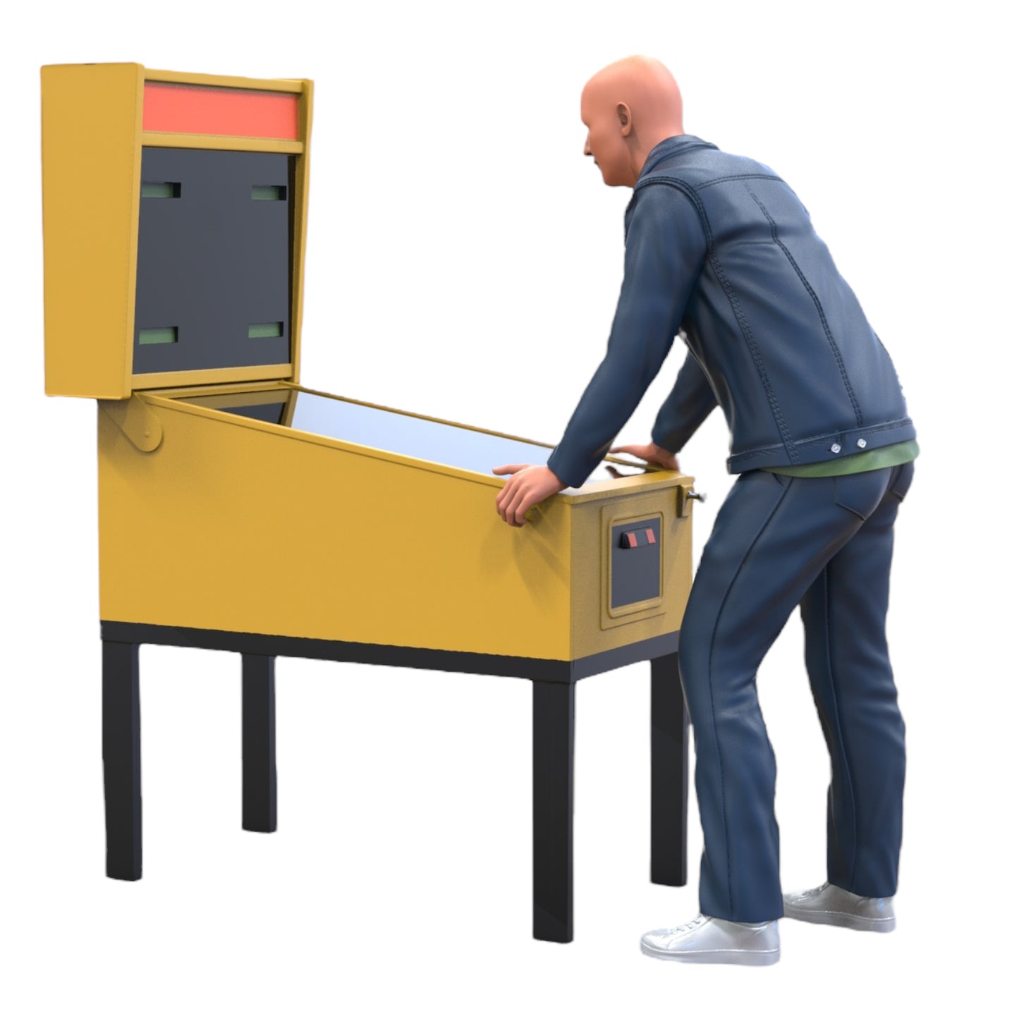 Produktfoto Diorama und Modellbau Miniatur Figur: Mann am Flipperautomat