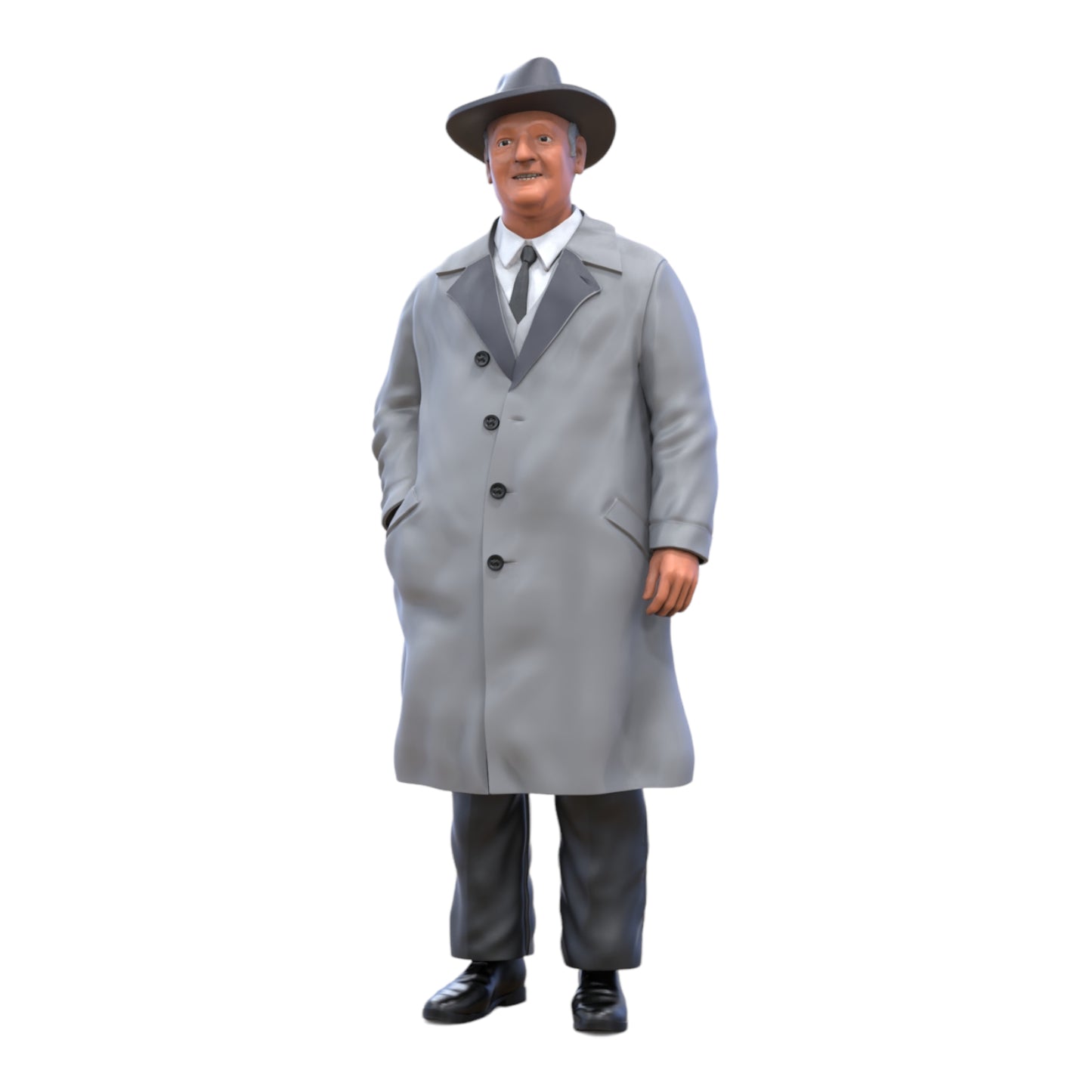 Produktfoto Diorama und Modellbau Miniatur Figur: Alter Mann im Mantel - 20er Jahre Ganove