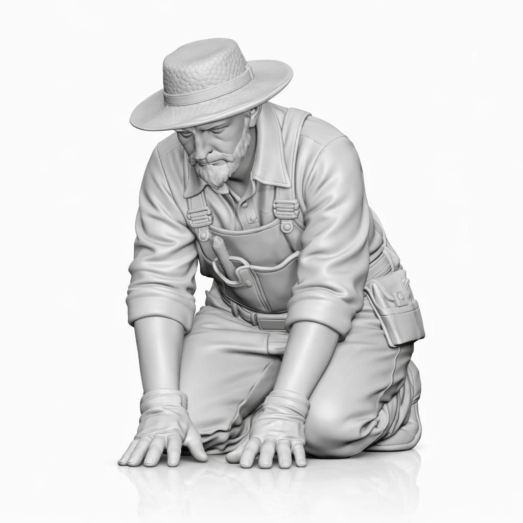 Diorama Modellbau Produktfoto 6: Diorama Figuren-Set: Gärtner, Gartenarbeit und Landleben Figuren-Set