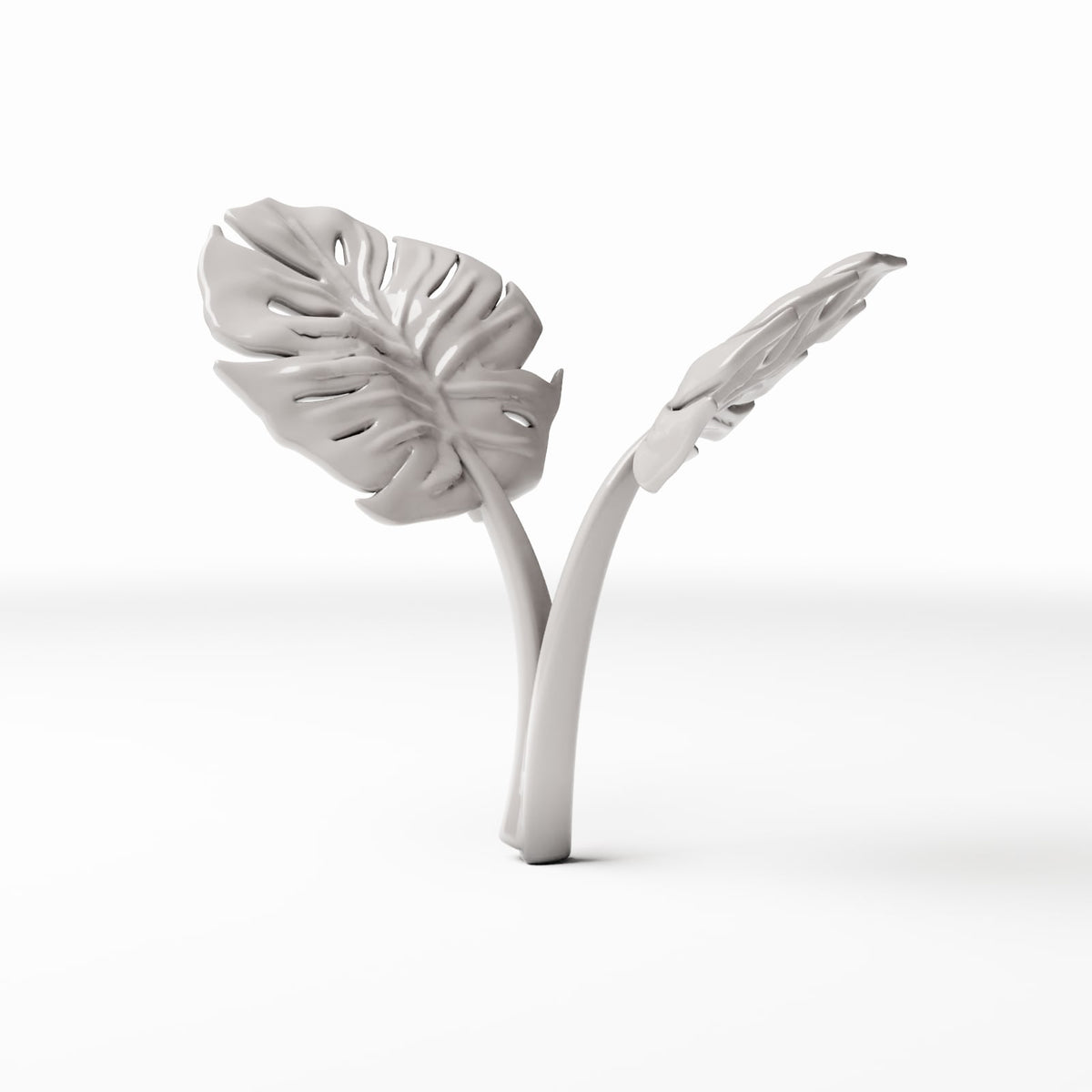 Set 05: miniaturowa roślina nr 480D, widok pojedynczy na białym tle (Monstera)