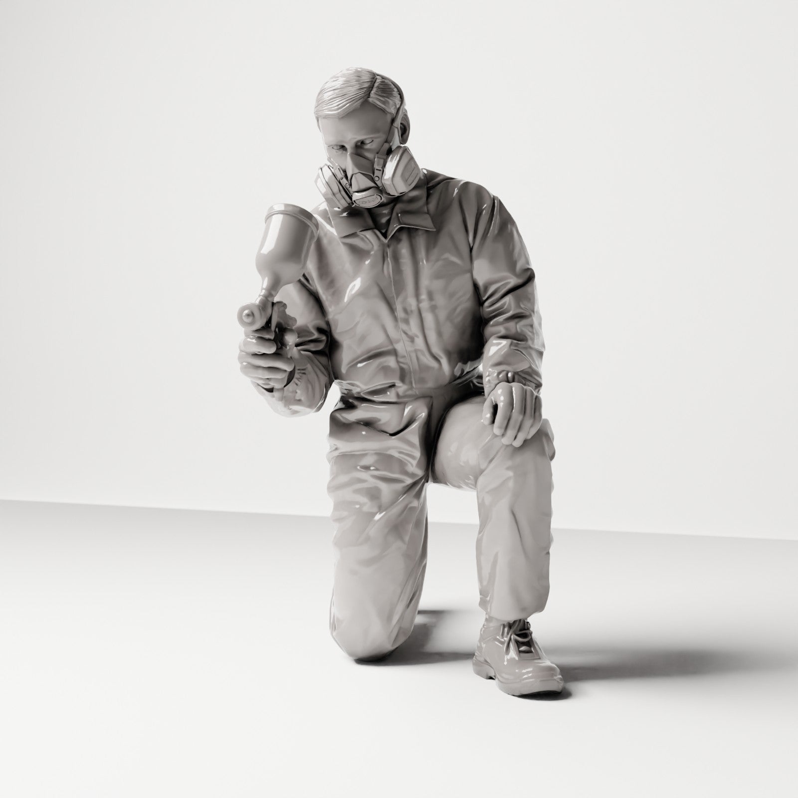 Diorama Modellbau Produktfoto 6: Diorama Figuren-Set: Karosserie- und Lackierwerkstatt (Nr. S110)
