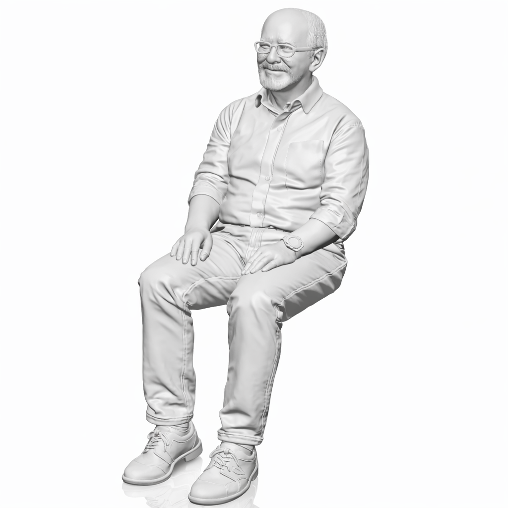 Diorama Modellbau Produktfoto 7: Diorama Figuren-Set: Sitzende Figuren, Passanten und Zuschauer Set