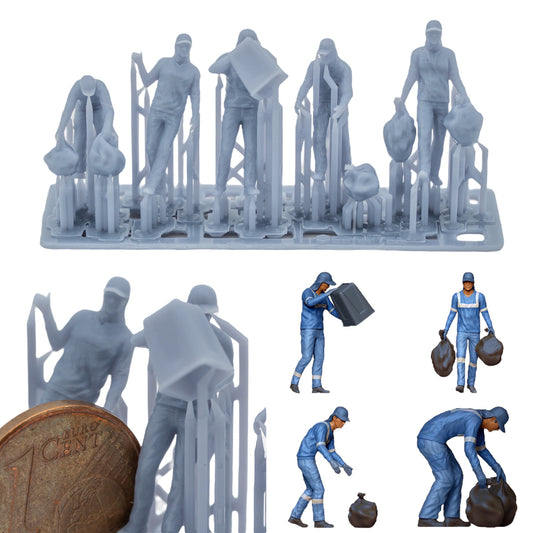 Produktfoto Figur H0, 1:72 - 0: Müllabfuhr Team Figuren Set