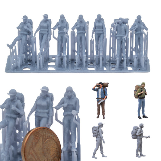 Produktfoto Figur H0, 1:72 - 0: Wanderer Figuren Set