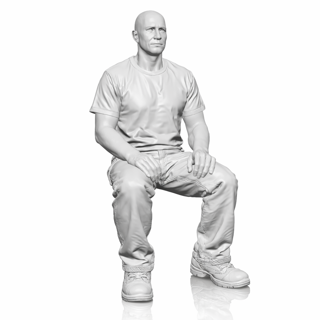 Diorama Modellbau Produktfoto 8: Diorama Figuren-Set: Sitzende Figuren, Passanten und Zuschauer Set