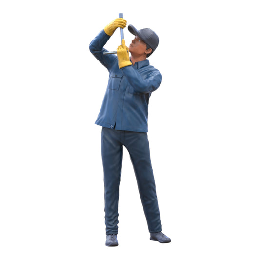 Produktfoto Diorama und Modellbau Miniatur Figur: Mechaniker Überkopf 1