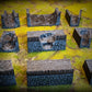 Produktfoto Tabletop 28mm Geländeteile, Häuser, Dekoration und Bits von Creation Conquest (CC)  0: Stadtmauern Set - Kingdom Of Saxonia - Mittelalterliches Dorf der Pferdeherren