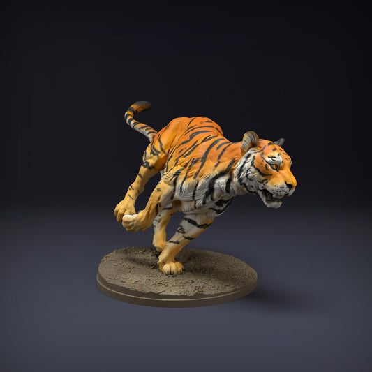 Produktfoto Tier Figur Diorama, Modellbau: 0: Wildtier Figur: laufender Bengalischer Tiger (Ref 01_01_82)