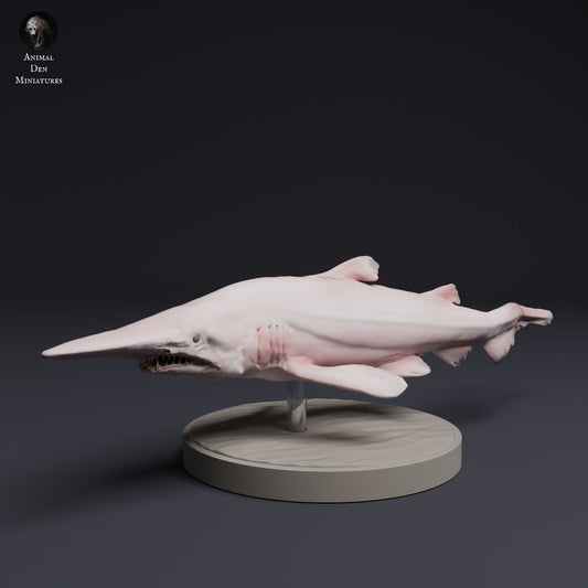Produktfoto Tier Figur Diorama, Modellbau: 0: Meerestier Figur: Goblinhai – Jagdszene (Ref 25_04_01)