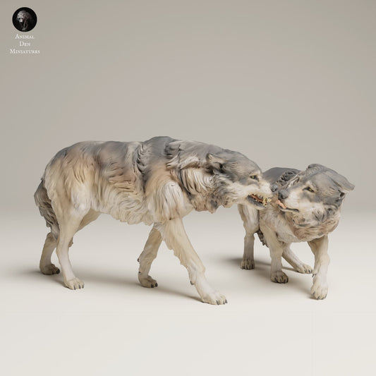 Produktfoto Tier Figur Diorama, Modellbau: 0: Wildtier Figur: Aggressiver Grauwolf (Ref 25_06_09)