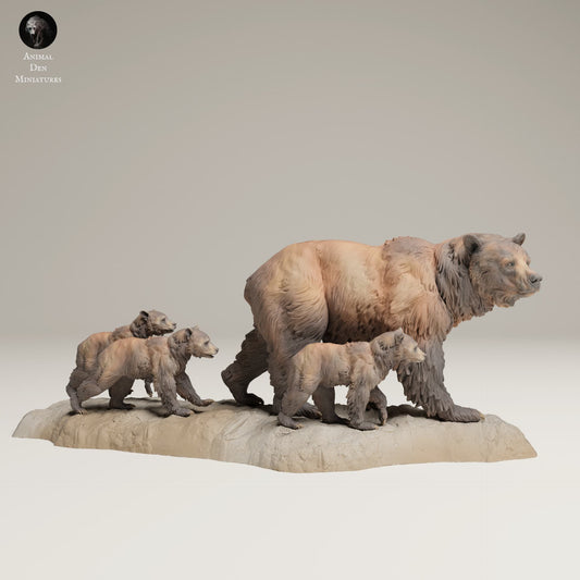 Produktfoto Tier Figur Diorama, Modellbau: 0: Wildtier Figuren: Grizzly Familie – Bären Diorama Set (Ref 25_06_05)