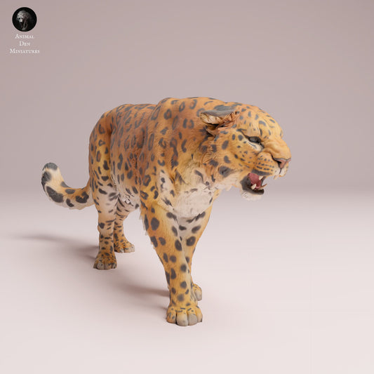 Produktfoto Tier Figur Diorama, Modellbau: 0: Wildtier Figur: Amur Leopard – brüllend (Ref 25_07_04)