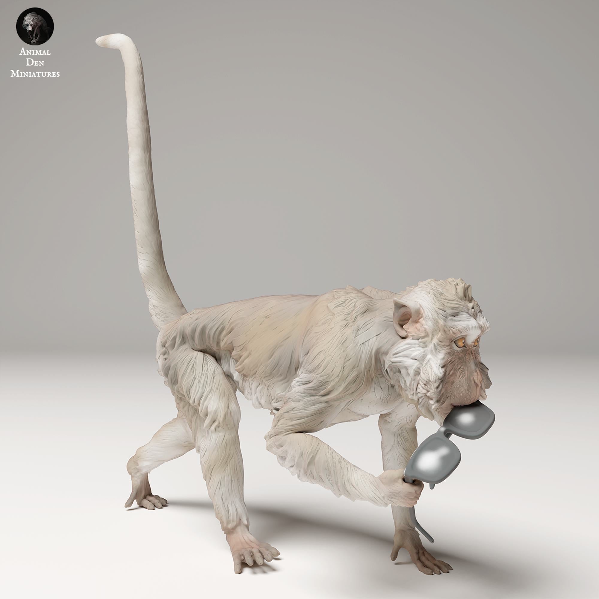 Jungle Animal Figurine: Spectacle-stealing Java-eating Macaque (Ref 24 ...