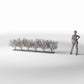 Diorama Modellbau Produktfoto 1: Diorama Pflanzen: Baumreihe mit laublosen Bäumen (Ref. 1093D)