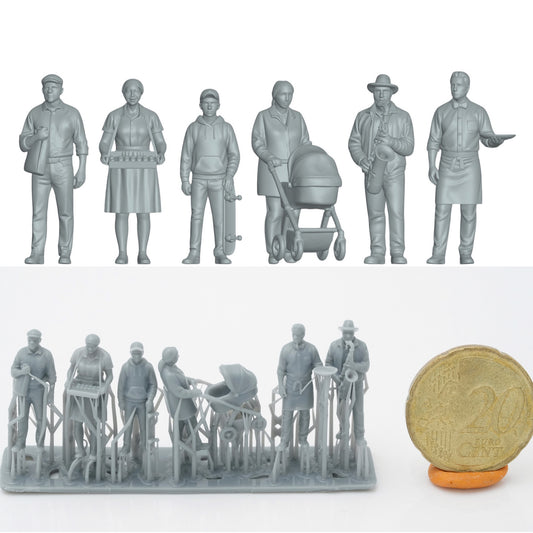Produktfoto Figur H0, 1:72 - 0: Strassenszene Figuren Set (6 Figuren)