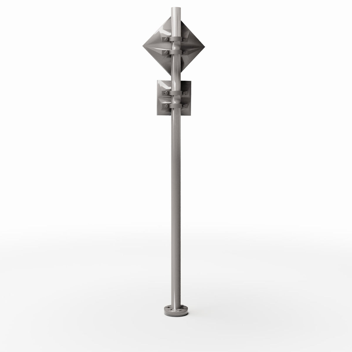 Diorama Modellbau Produktfoto 3: Diorama Straße: Verkehrsschildmast mit quadratischen Schildern (Ref. 1141D)