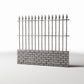 Diorama Modellbau Produktfoto 0: Diorama Garten: Hoher Metallzaun auf Ziegelmauer (Ref. 1193D)