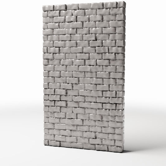Foto prodotto per diorami e modellismo 0: Edificio per diorama: muro di mattoni stretto e alto, integro (Ref. 1202D)