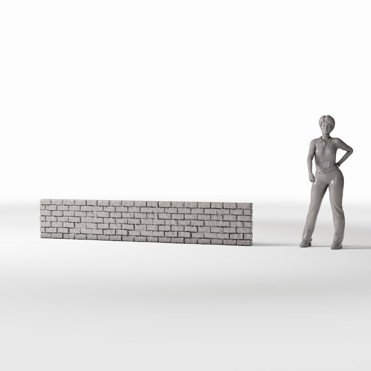 Foto prodotto per diorami e modellismo 1: Edificio per diorama: muro basso in mattoni (Ref. 1203D)