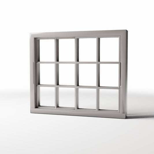 Foto prodotto per diorami e modellismo 0: Edifici per diorami: finestra standard a 12 riquadri (Ref. 1216D)
