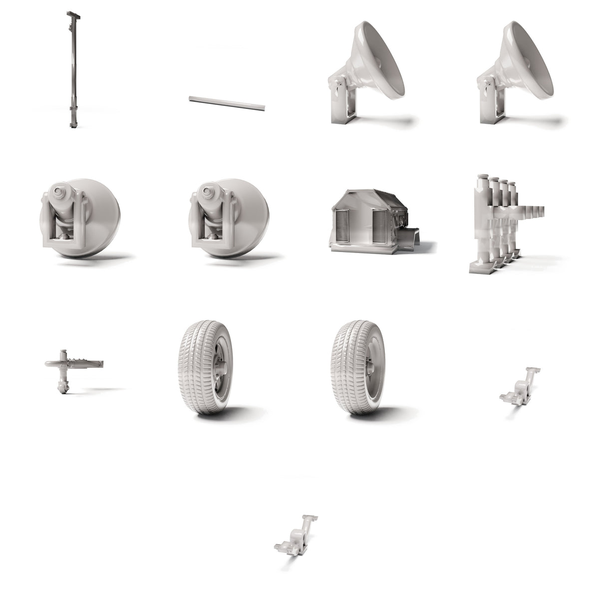 Diorama Modellbau Produktfoto 0: Diorama Infrastruktur: Mobiler Lichtmast als Baugruppe (Ref. 1229D)