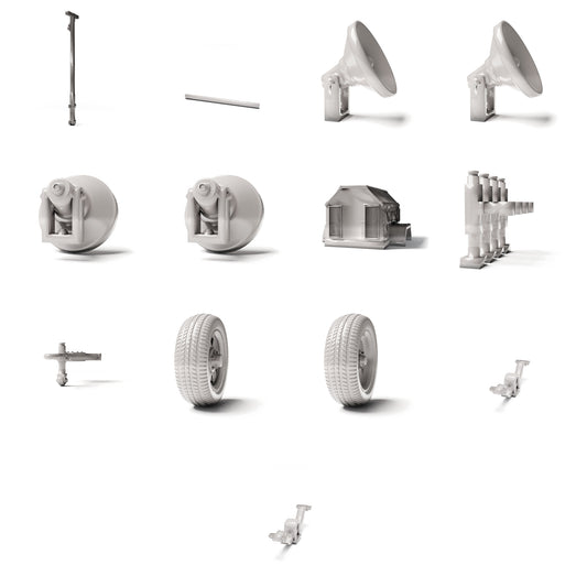 Diorama Modellbau Produktfoto 0: Diorama Infrastruktur: Mobiler Lichtmast als Baugruppe (Ref. 1229D)