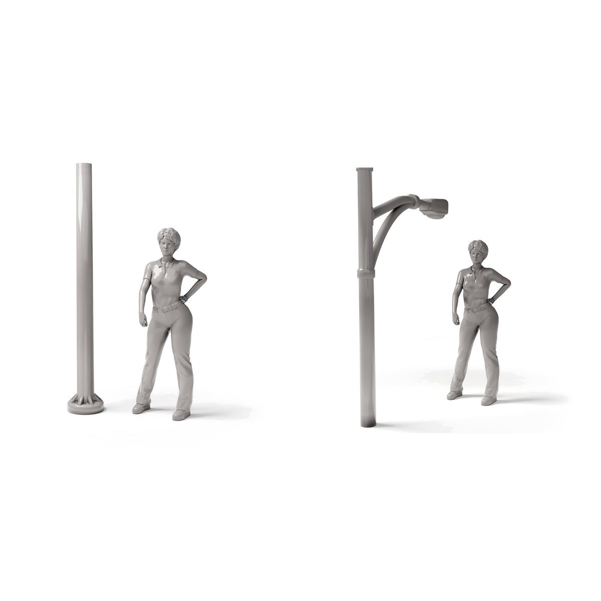 Diorama Modellbau Produktfoto 1: Diorama Infrastruktur: Einzelne Straßenlaterne als Baugruppe (Ref. 1248D)