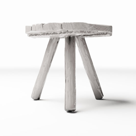 Produktfoto 0: Diorama Küche: Rustikaler dreibeiniger Holzhocker für die Miniaturküche (Ref. 1498D)