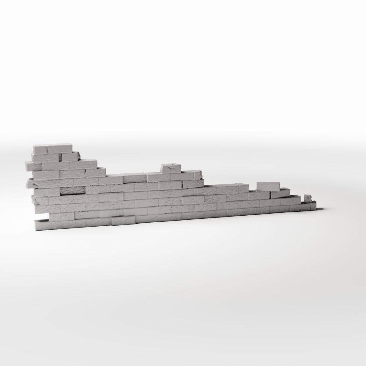 Foto prodotto per diorami e modellismo 3: Edificio per diorama: muro di mattoni danneggiato come dettaglio architettonico (Ref. 1625D)