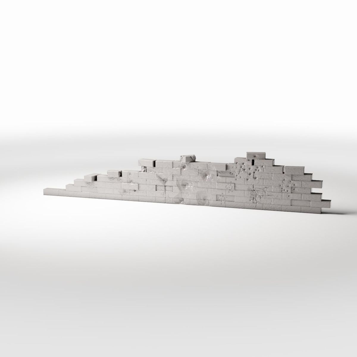 Foto prodotto per diorami e modellismo 0: Edificio per diorama: muro di mattoni danneggiato con segni di proiettili (Ref. 1631D)