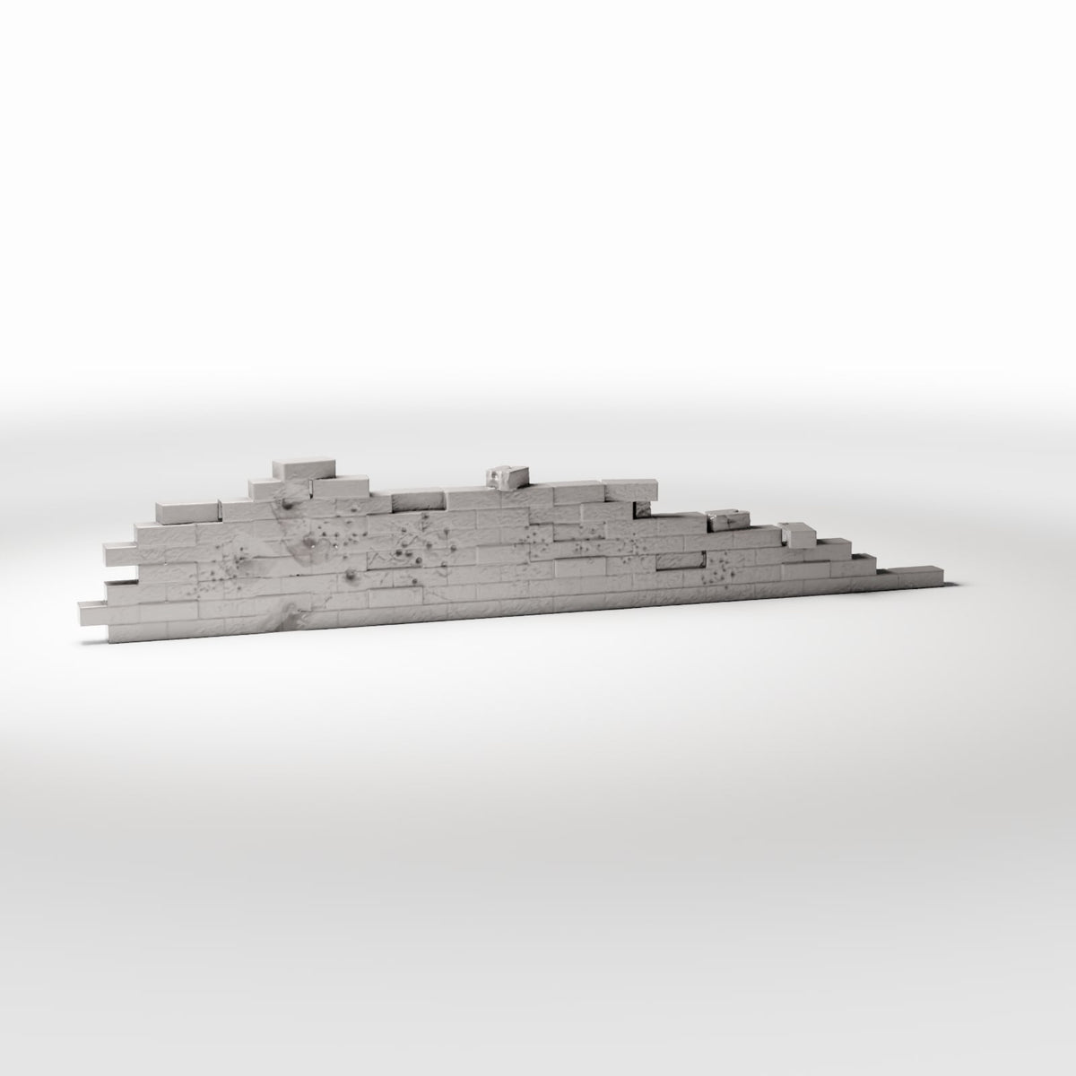 Foto prodotto per diorami e modellismo 3: Edificio per diorama: muro di mattoni danneggiato con segni di proiettili (Ref. 1631D)