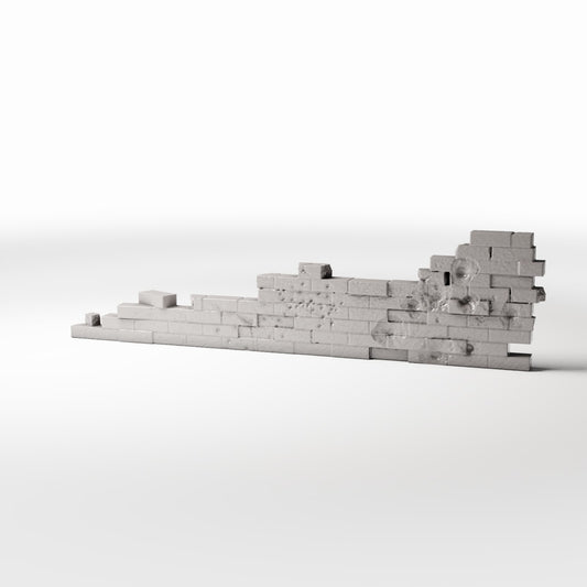 Diorama Modellbau Produktfoto 0: Diorama Gebäude: Beschädigte Ziegelmauer als Feldbefestigung (Ref. 1633D)