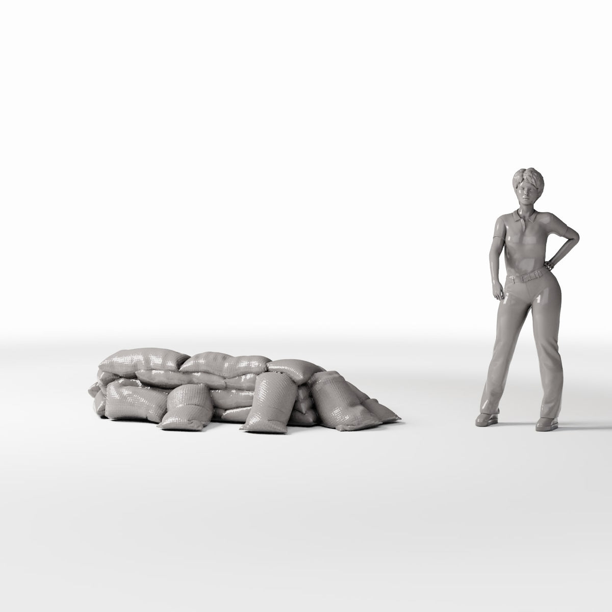 Diorama Modellbau Produktfoto 1: Diorama Militär: Sandsackunterstand einer Panzerabwehrstellung (Ref. 1775D)