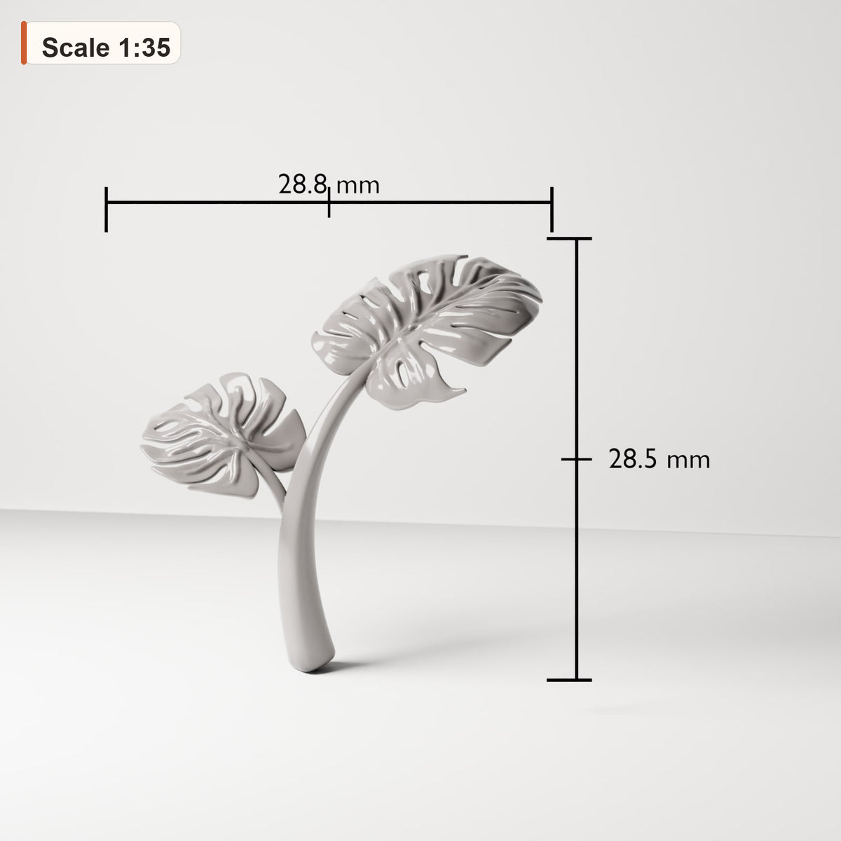MyPortal 180 1: Diorama Pflanzen: Monstera-Pflanze mit großen Blättern (Ref. 180D)