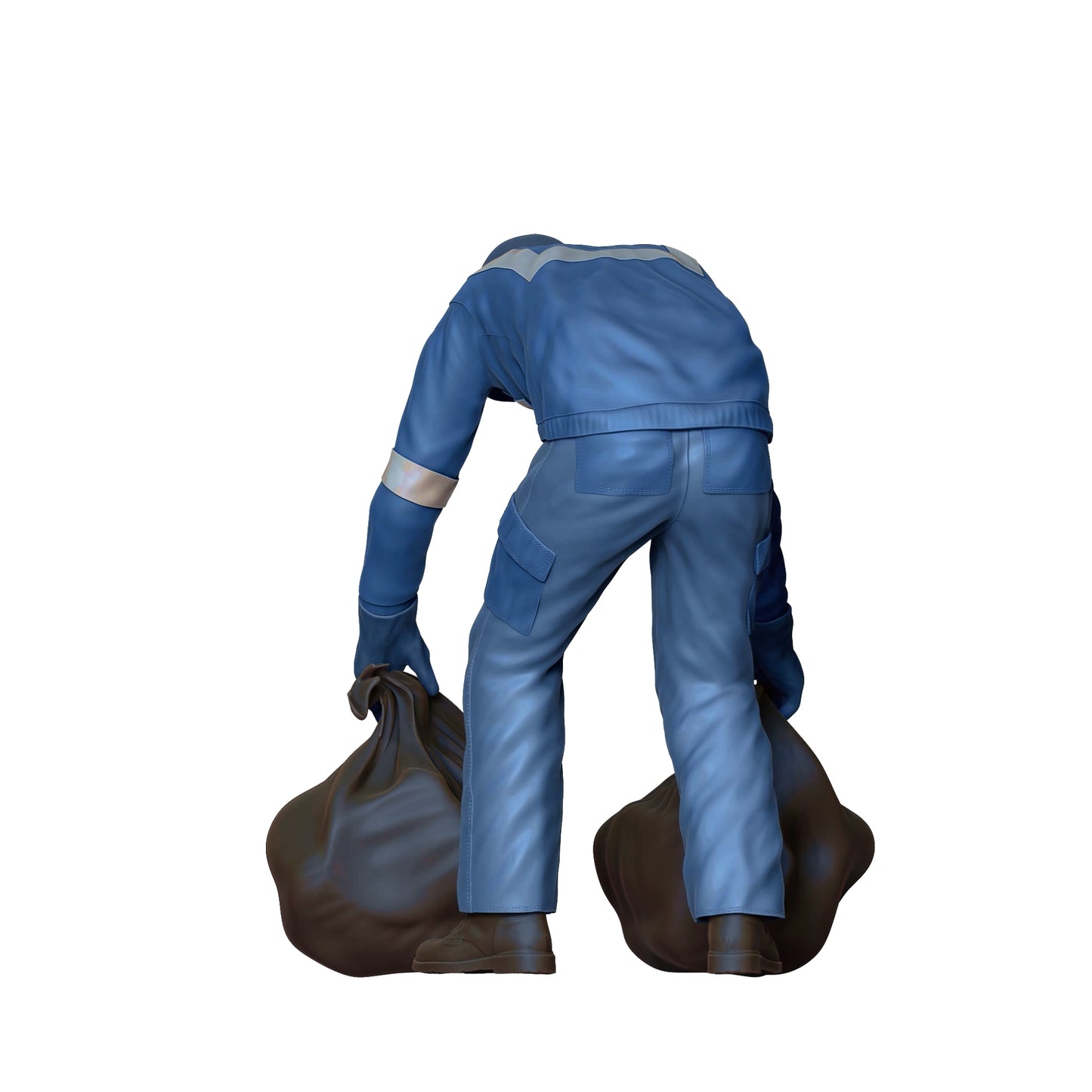 Produktfoto Diorama und Modellbau Miniatur Figur: Müllabfuhr Team - Müllmann mit Müllsack 1