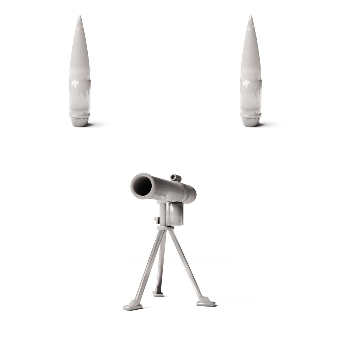 Foto prodotto per diorami e modellismo 0: Equipaggiamento militare per diorama: cannone anticarro con due munizioni (Ref. 1901D)