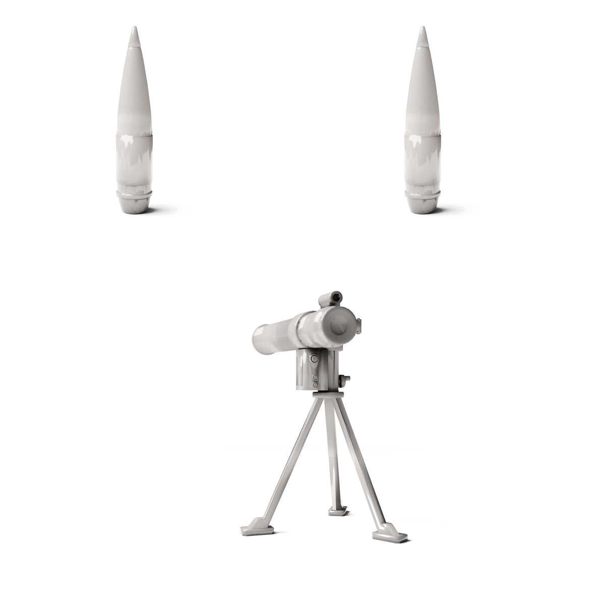 Foto prodotto per diorami e modellismo 3: Equipaggiamento militare per diorama: cannone anticarro con due munizioni (Ref. 1901D)