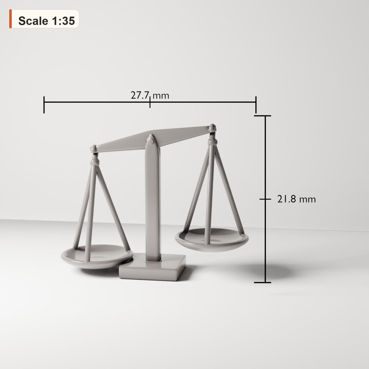 Diorama Modellbau Produktfoto 1: Diorama Lager & Markt: Geneigte Balkenwaage (Ref. 190D)