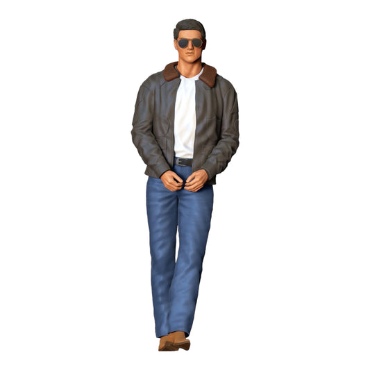 Produktfoto Diorama und Modellbau Miniatur Figur: Pilot - Mann mit Sonnenbrille und Lederjacke