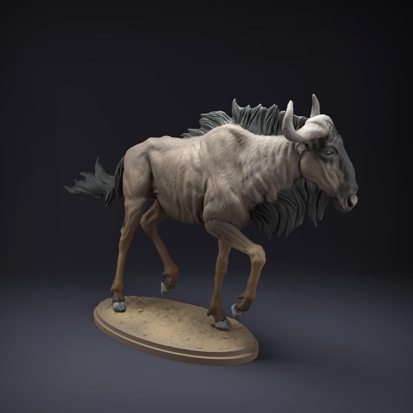 Produktfoto Tier Figur Diorama, Modellbau: 0: Tiere der Savanne Figur: Gnu – Wildtier Miniatur für Dioramen und Modellbau (Ref 01_01_84)