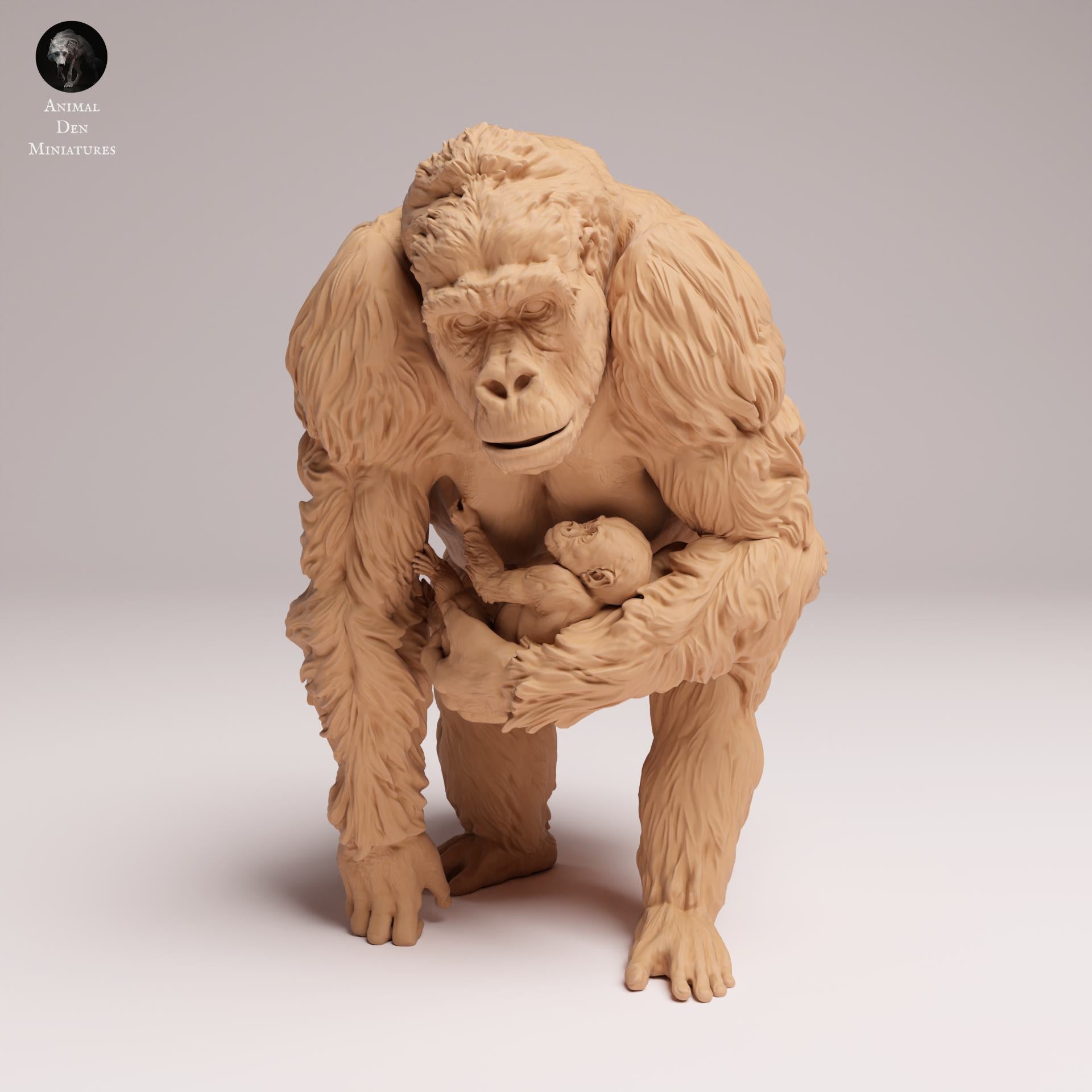 Produktfoto Tier Figur Diorama, Modellbau: 0: Dschungel Tier Figur: Östlicher Flachlandgorilla Weibchen mit Jungtier (Ref 25_07_10)
